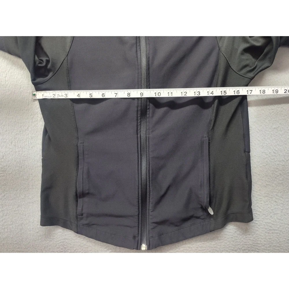 Nike Dri-FIT Womens Full Zip Running Jacket Black Mesh Pockets Size M
